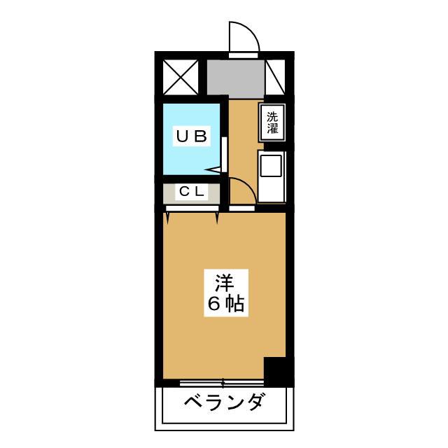 ビートルズスクエア横浜(1K/2階)の間取り写真