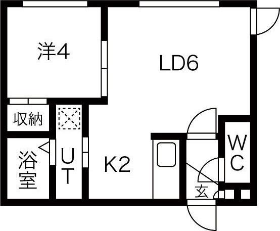 MSENA 北38条(1LDK/1階)の間取り写真
