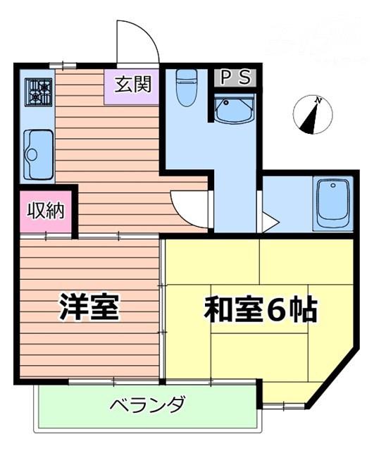 OOSUMIレジデンシャル(2DK/3階)の間取り写真