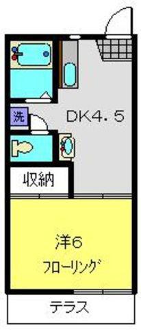 エトール21(1DK/1階)の間取り写真