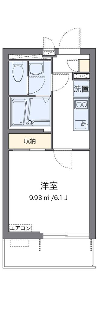 クレイノ南品川ハイツIII(1K/2階)の間取り写真