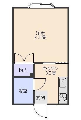 ファセリアN(1K/2階)の間取り写真