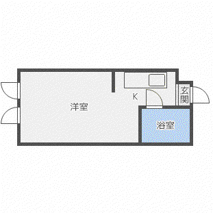 クリスタルハイツ(ワンルーム/4階)の間取り写真