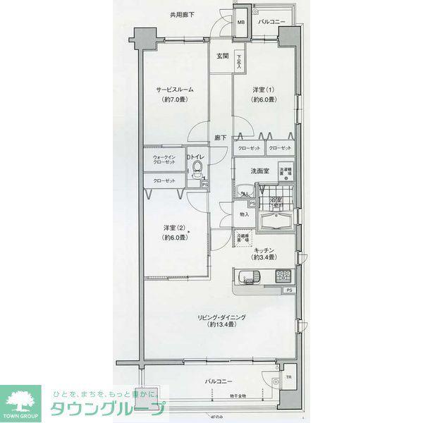 グランアベニュー名駅南(3LDK/12階)の間取り写真