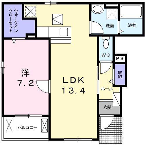 グランメルII(1LDK/1階)の間取り写真