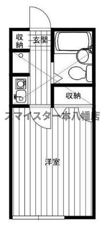 コーポY(1K/1階)の間取り写真