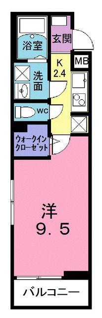 シェーネ(1K/2階)の間取り写真