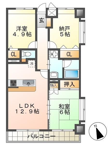 エストレーノ(2SLDK/4階)の間取り写真