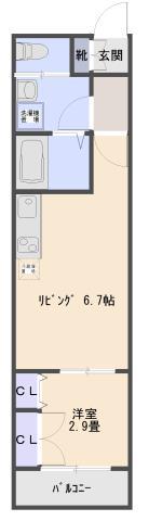 豊玉南3丁目アパート(1DK/3階)の間取り写真