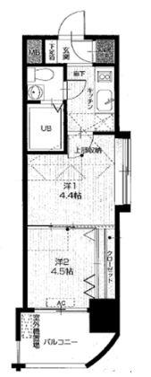 NO51 PROJECT2100日赤通(2K/5階)の間取り写真