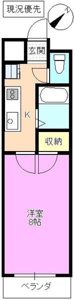 桜大宮マンション(1K/3階)の間取り写真