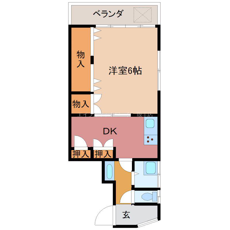 アールヒルズ取手(1DK/3階)の間取り写真