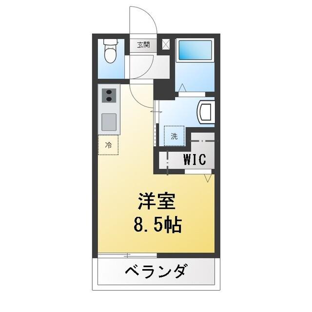 南矢名共同(ワンルーム/3階)の間取り写真