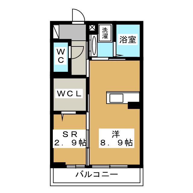 コンフォート征矢野(1LDK/1階)の間取り写真