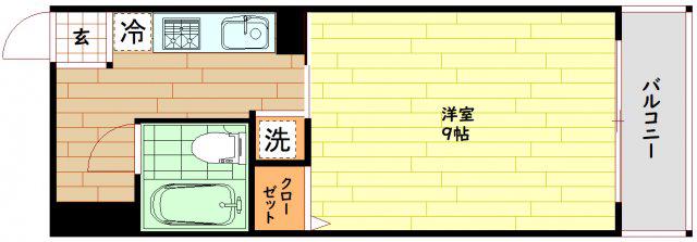 EXEDORA都島(1K/4階)の間取り写真