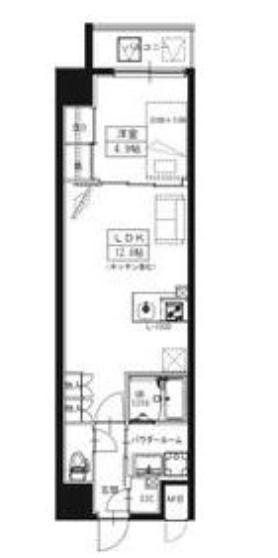 S-RESIDENCE大阪上本町(1LDK/13階)の間取り写真