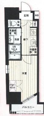 NO.103 ST.DOWN TOWN HAKATA(1K/9階)の間取り写真