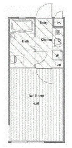 ロッシェル相模大野II(1K/1階)の間取り写真