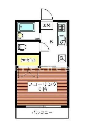 サマックスMA(1K/2階)の間取り写真