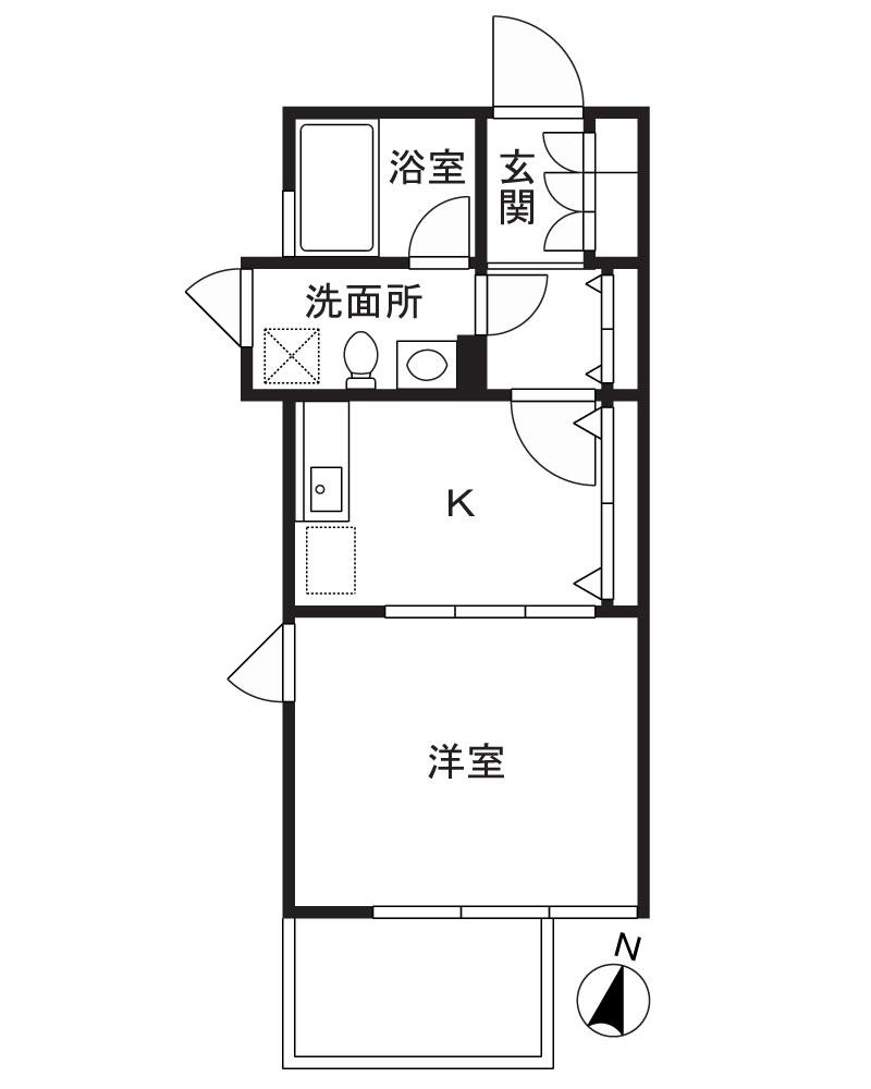 アート・フル溝口(1K/3階)の間取り写真