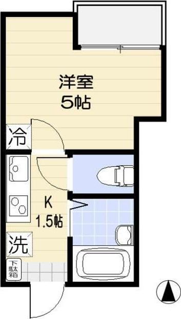 アルヴィータ木場(1K/2階)の間取り写真