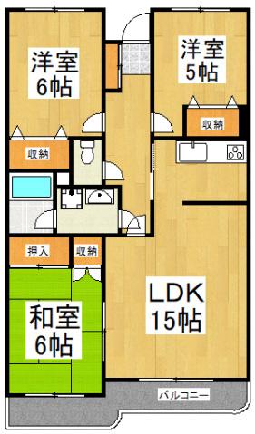 アーガスヒルズ61(3LDK/1階)の間取り写真