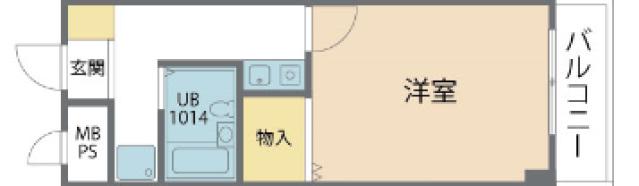 グレース平塚(1K/2階)の間取り写真
