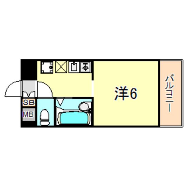 シャトル西神戸(1K/2階)の間取り写真