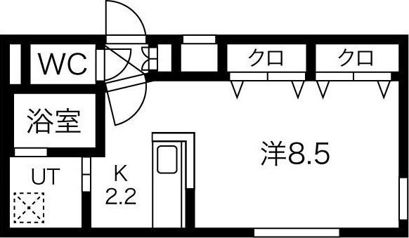 BLANC NOIR N9(1K/3階)の間取り写真