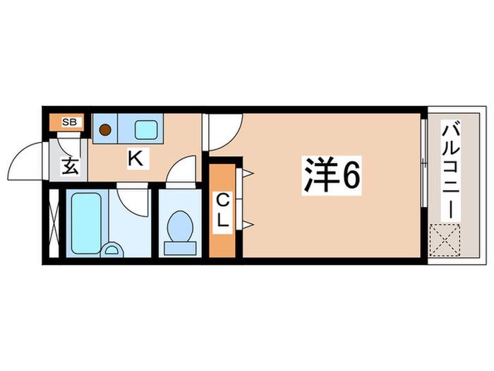ABCビル(1K/2階)の間取り写真