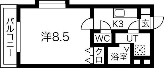 PLEIADESII(1K/2階)の間取り写真