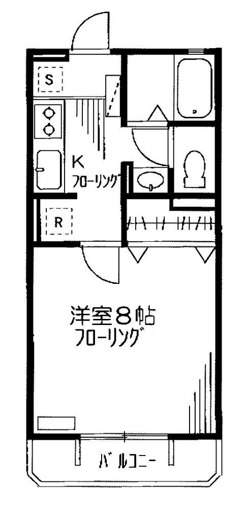 パルデンスTY(1K/1階)の間取り写真