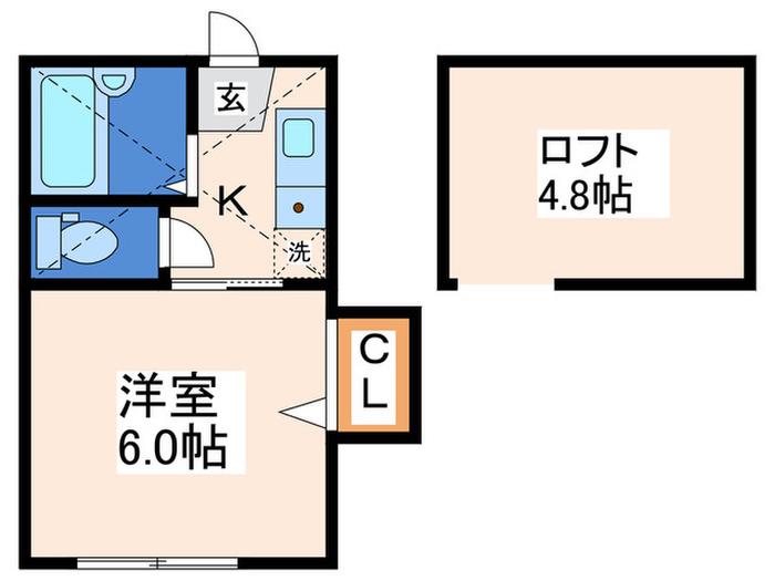 アズーロ綱島(1K/2階)の間取り写真