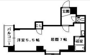 南1西18ビル(1DK/5階)の間取り写真