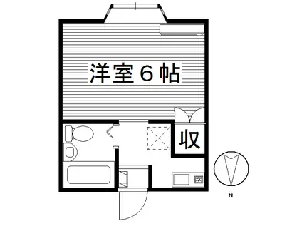 ＪＲ上越線 新前橋駅 徒歩39分 2階建 築36年(1K/2階)の間取り写真