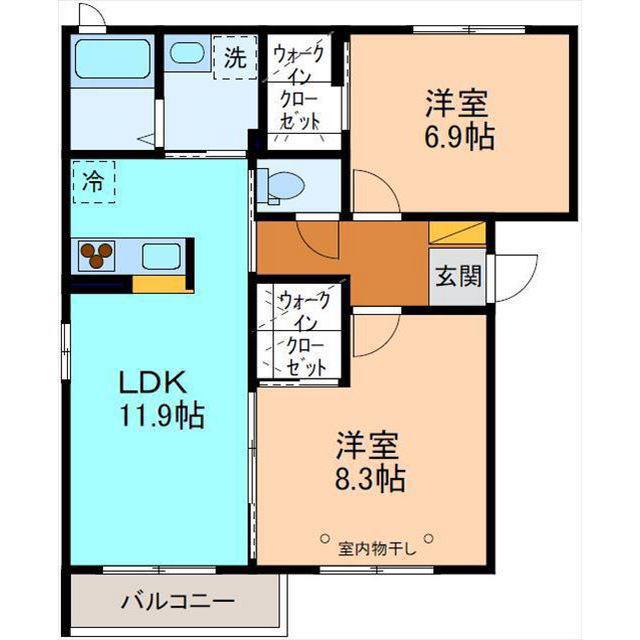 アイボリーコート(2LDK/3階)の間取り写真