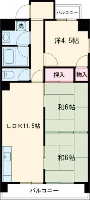 ベルツリー美園(3LDK/3階)の間取り写真