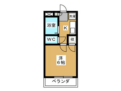 ハイツエスティアン(1K/2階)の間取り写真