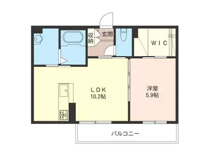 マルベリーヒルA(1LDK/2階)の間取り写真