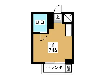 西横浜クリスコーポ(ワンルーム/5階)の間取り写真