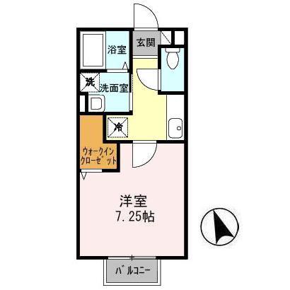 さくらヒルズ(1K/1階)の間取り写真
