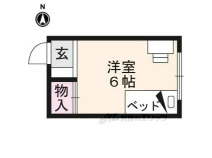 翠明アパート(ワンルーム/2階)の間取り写真