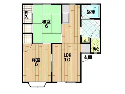 ラ・セレーネ36(2LDK/1階)の間取り写真