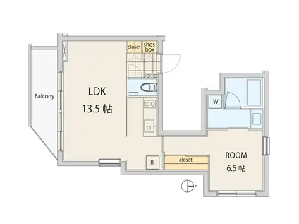 エスセナーリオ中野中央(1LDK/4階)の間取り写真