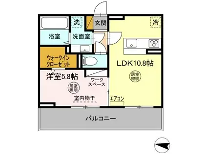 長須賀NTステージ(1LDK/2階)の間取り写真