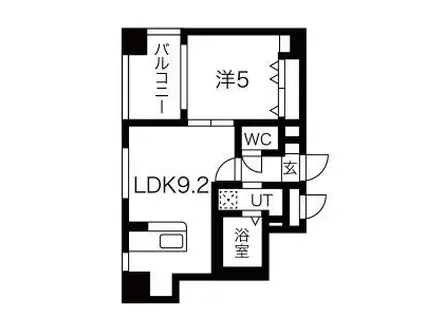 円山シャトー桂和大通館(1LDK/6階)の間取り写真