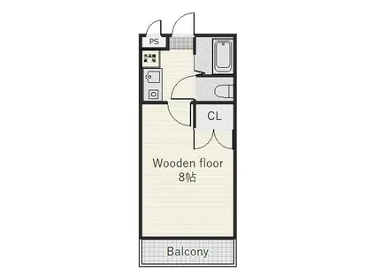 オフィスステーション(1K/3階)の間取り写真
