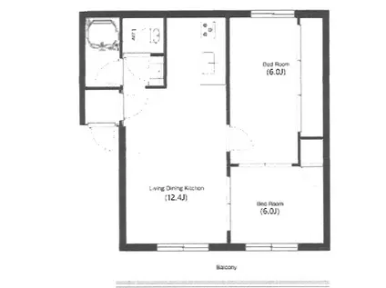 ノースアーバンB(2LDK/2階)の間取り写真
