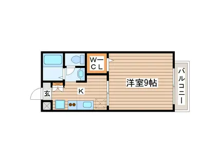 リバーサイドアベニュー(1K/1階)の間取り写真