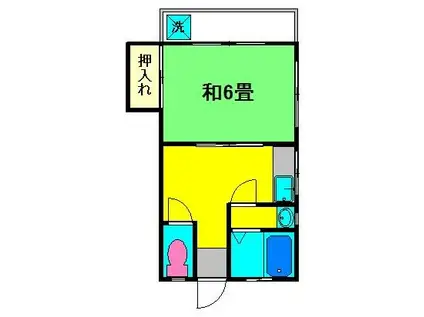 クィーンコーポ 西つつじヶ丘1丁目(1K/1階)の間取り写真